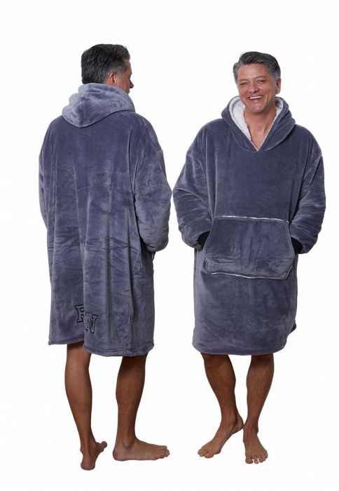 Bestuiven vaak Politie Fleece deken met mouwen - fleece poncho - HIT van het jaar! online bij  badjassen.nl